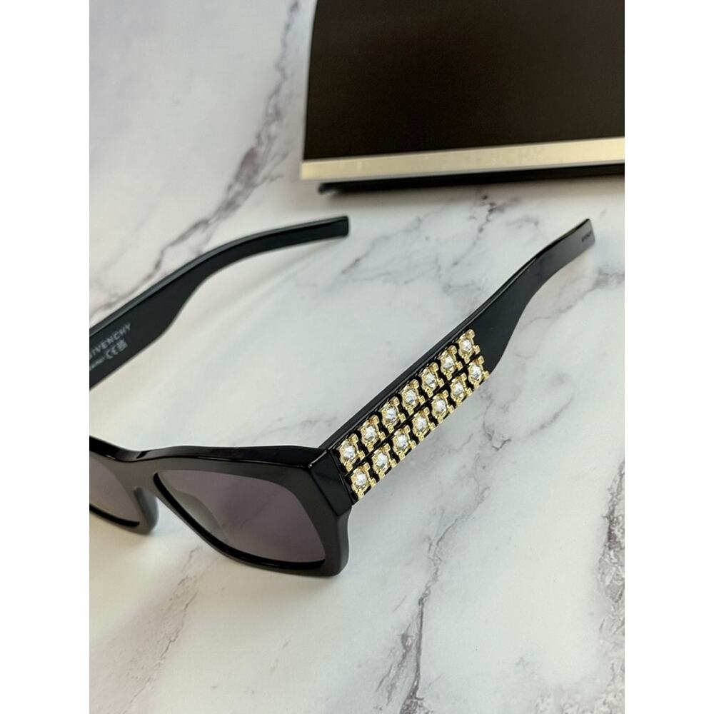 NEW Givenchy GV40077I Cat Eye Black Crystal Sunglasses $700 - Picture 3 of 7
